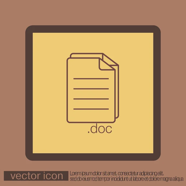 Document pictogram papier blad — Stockvector