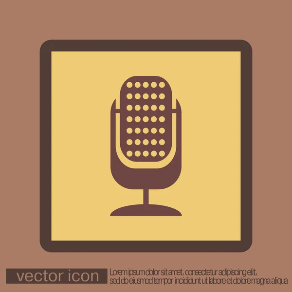 Microphone sign icon — Stock Vector