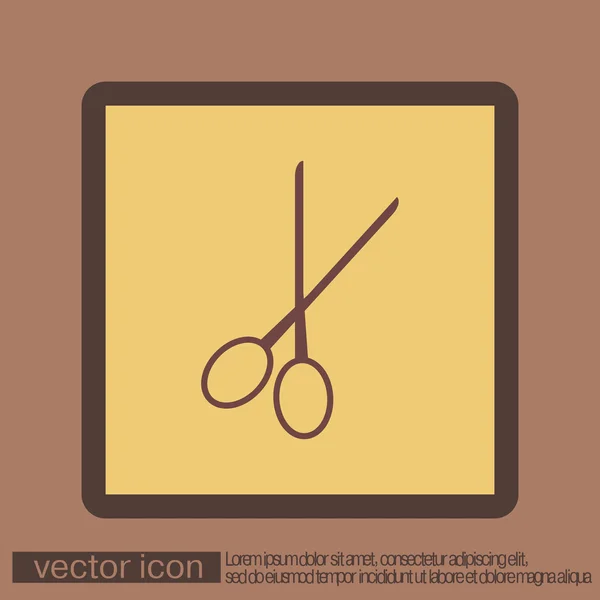 Tesoura. símbolo de barbearia — Vetor de Stock