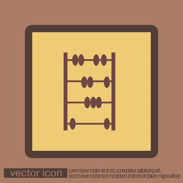 Vieille icône de boulier rétro — Image vectorielle