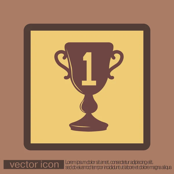 Tasse pour icône de la première place — Image vectorielle