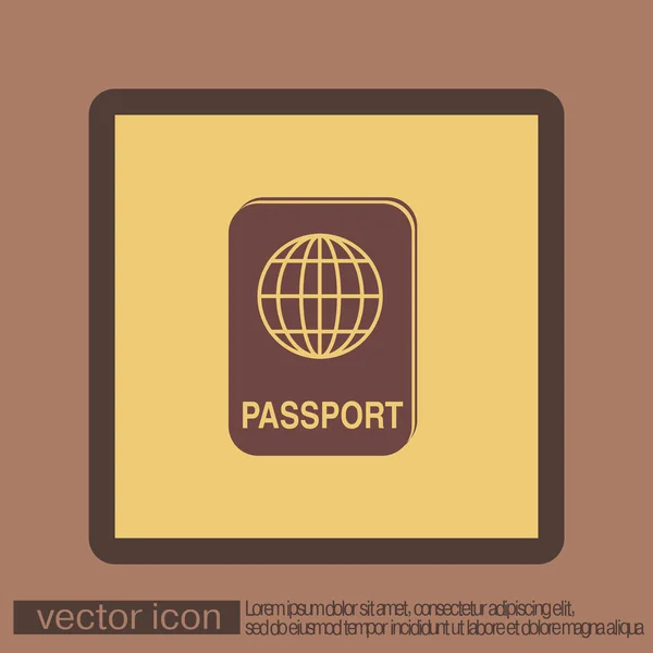 Icono de pasaporte internacional — Archivo Imágenes Vectoriales