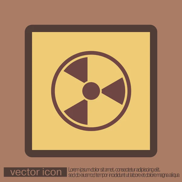 Ícone de perigo nuclear — Vetor de Stock