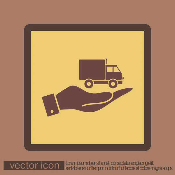 Camión de mano — Vector de stock