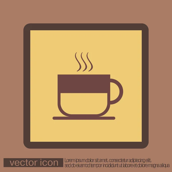 Taza de icono de bebida caliente — Vector de stock
