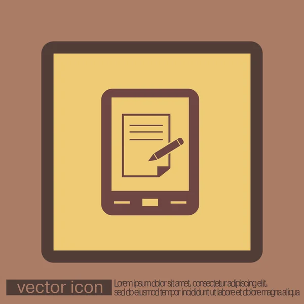 Tablet pad com folha de papel. — Vetor de Stock