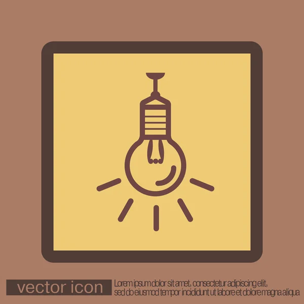 Lightbulb lamp icon — Stock Vector