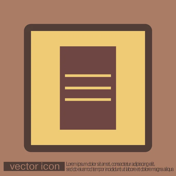 Sheet of paper icon — Stock Vector