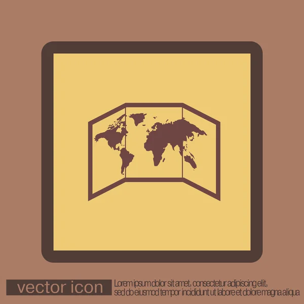 Mapa-países del mundo — Vector de stock