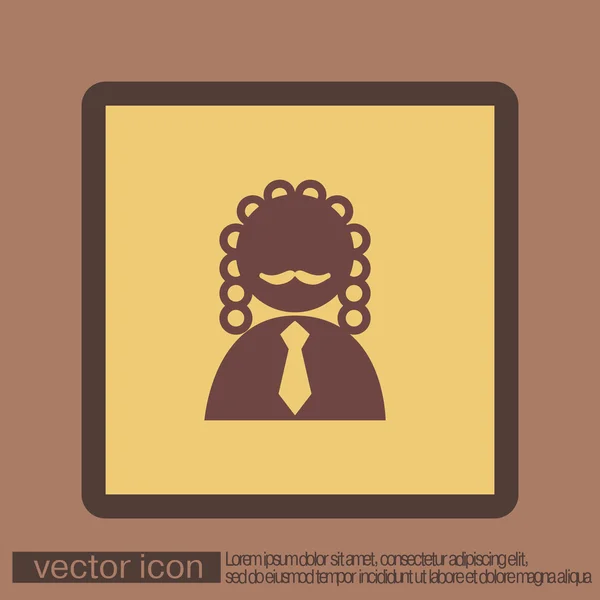 Icono de juez avatar . — Vector de stock