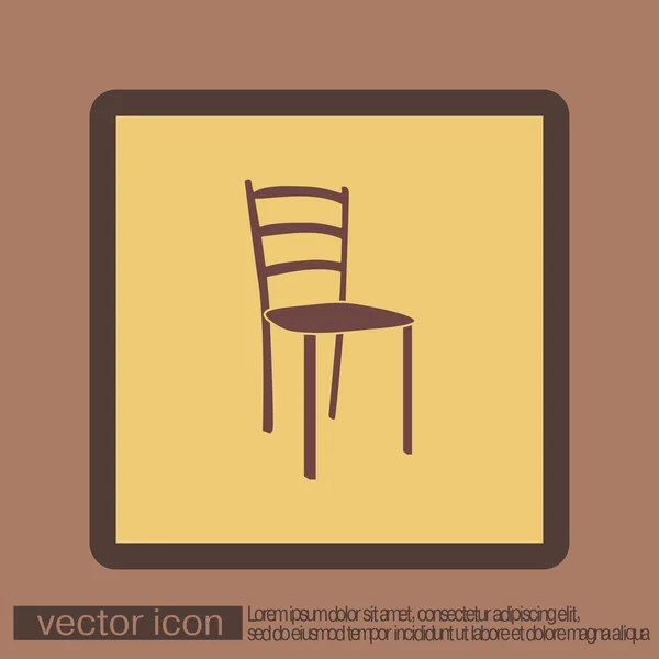 Stuhl flach Symbol. — Stockvektor