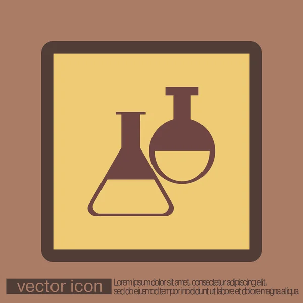 Flask bulb medicine or chemistry — Stock Vector