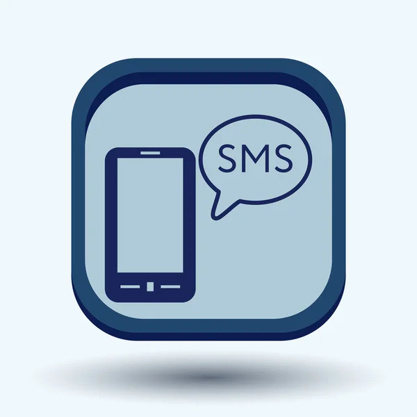 Smartphone med moln av sms dialog — Stock vektor
