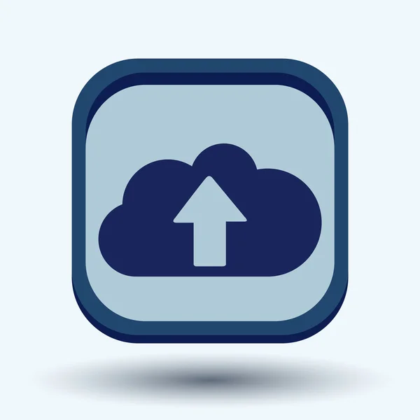 Uploadpictogram in wolk — Stockvector