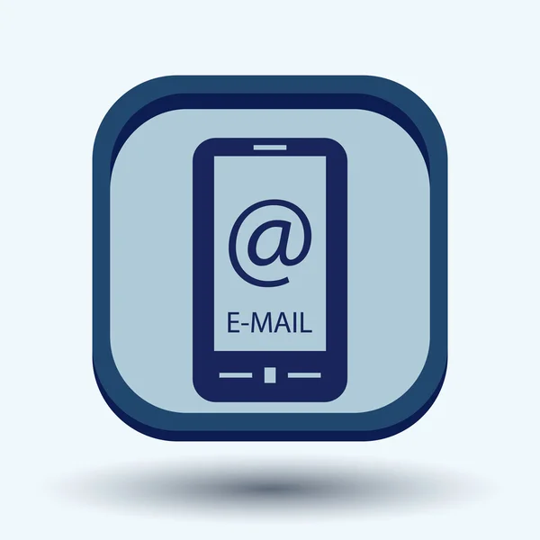 Smartphone met symbool mail — Stockvector