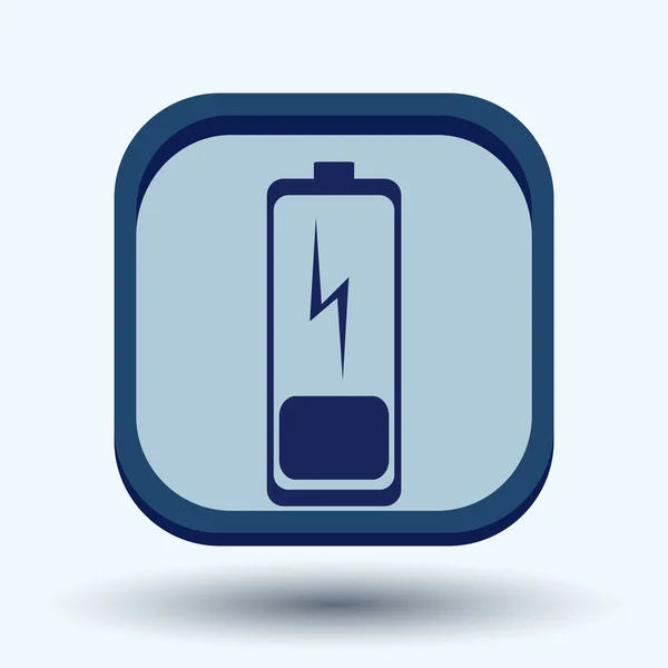 Ikona vybité baterie — Stockový vektor