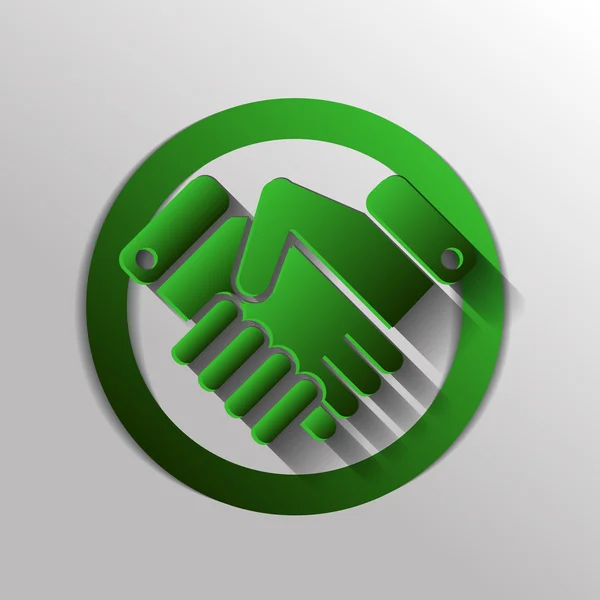 Shaking hands icon, handshake — Stock Vector