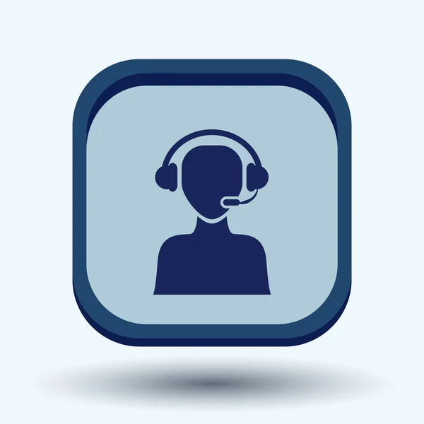 Ikona avatar podpora zákazníků — Stockový vektor
