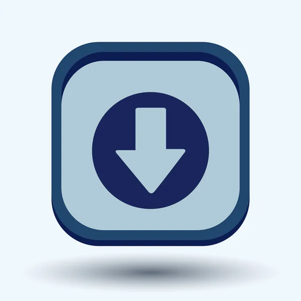 Ícone de sinal de seta de download — Vetor de Stock