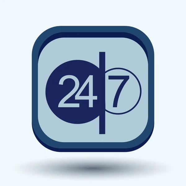Personaggio 24 7 icona — Vettoriale Stock