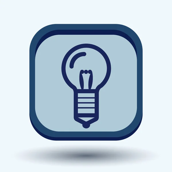 Žárovka lampa ikona — Stockový vektor