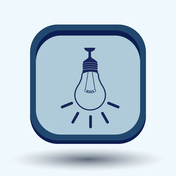 Lâmpada ícone lâmpada — Vetor de Stock