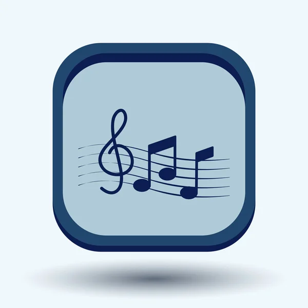 Notas musicales y clave de agudos . — Vector de stock