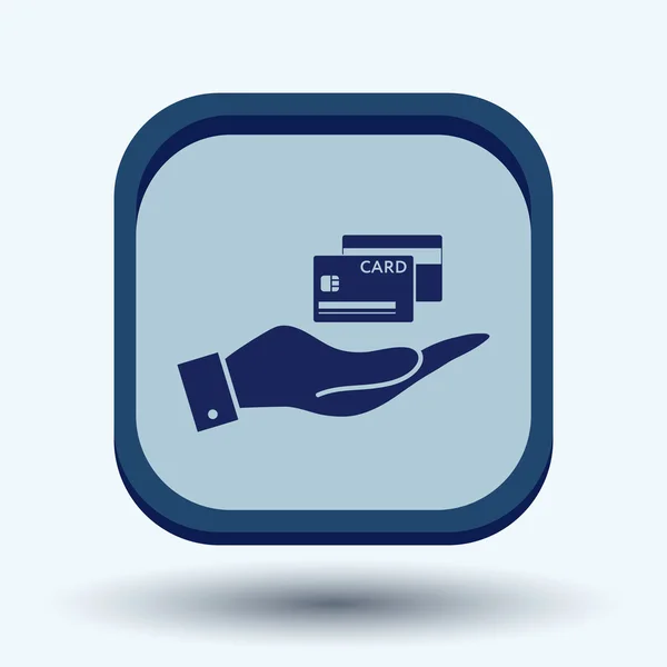 Ręczne trzymanie karty kredytowej — Wektor stockowy