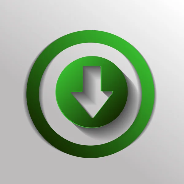 Ícone de sinal de seta de download — Vetor de Stock