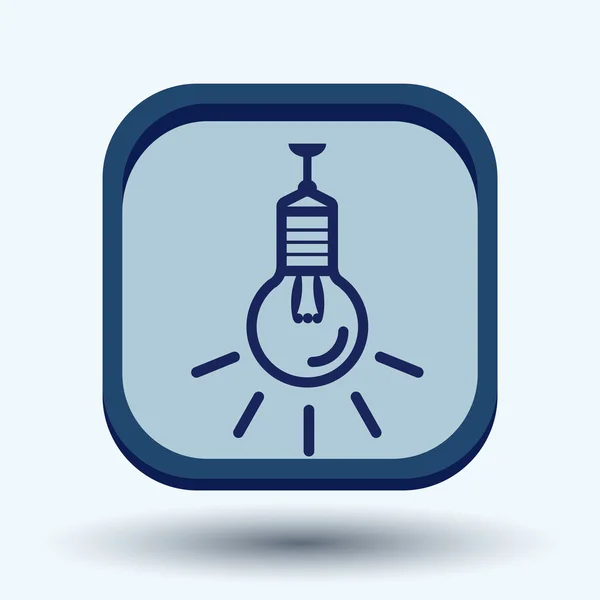 Icono de lámpara de bombilla — Vector de stock