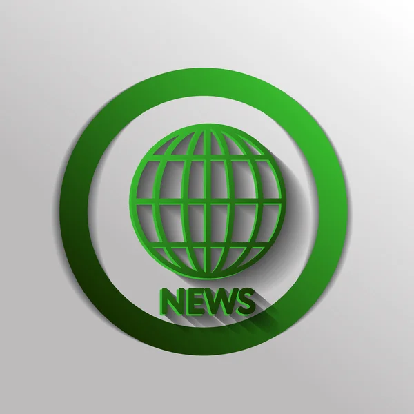 Globe news symbol icon — Stock Vector