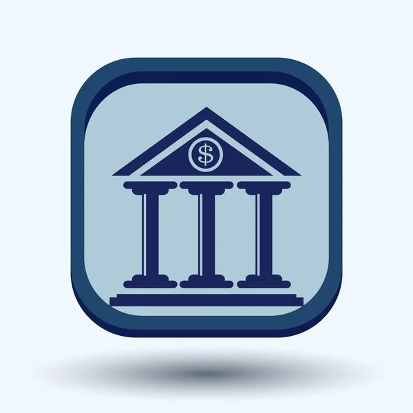 Bank building icon — Stock Vector