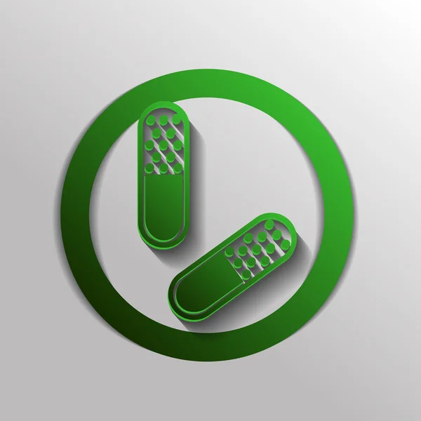 Pills flat icon — Stock Vector