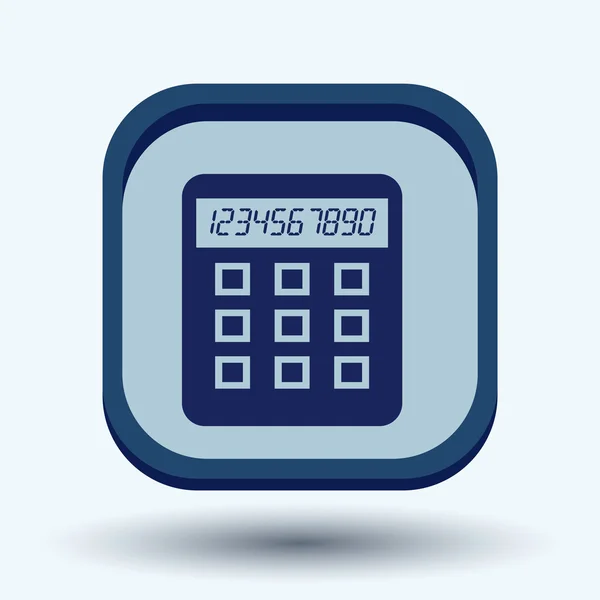 Calculatrice bureau signe icône — Image vectorielle