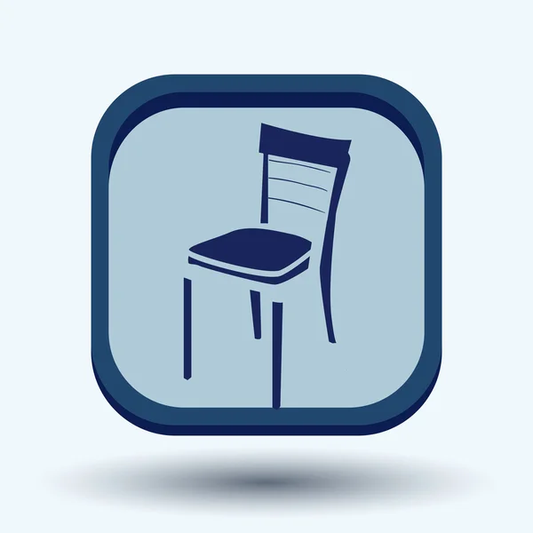 Chaise icône plate . — Image vectorielle