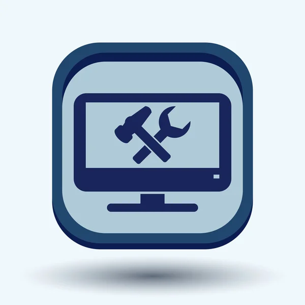 Monitor instellingen symboolpictogram — Stockvector