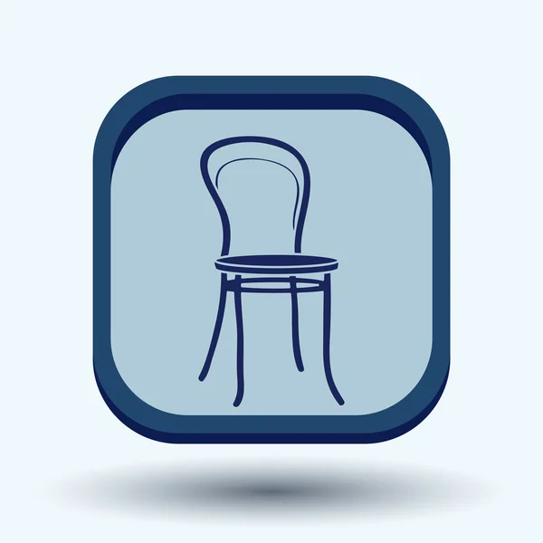 Chair flat icon. — Stock Vector