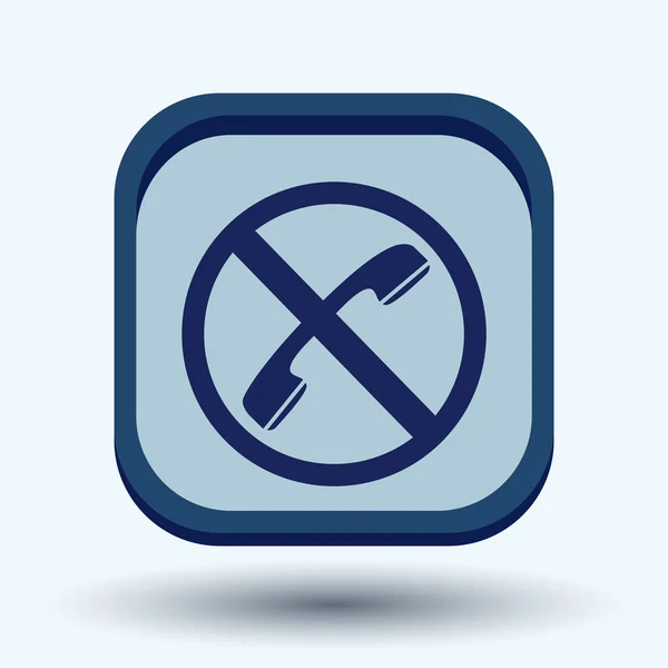 Forbidden to use phone icon — Stock Vector