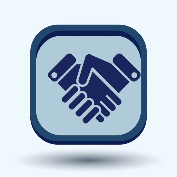 Shaking hands icon, handshake — Stock Vector
