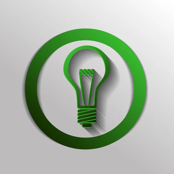 Glödlampa lampa ikonen — Stock vektor