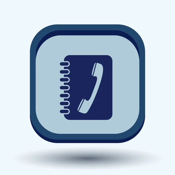 Telefon adres defteri simgesini — Stok Vektör
