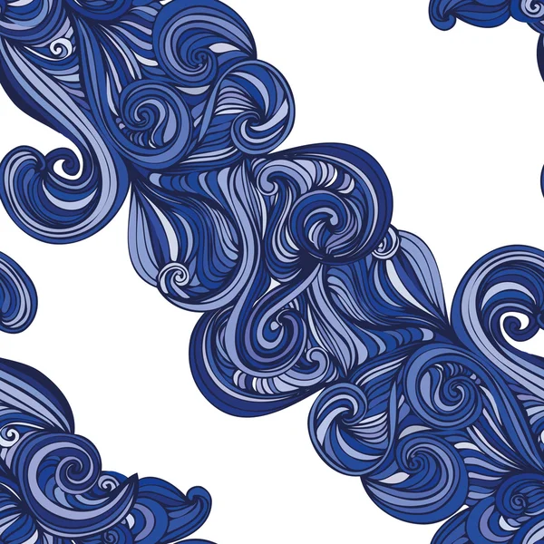 抽象波浪手绘模式 — 图库矢量图片