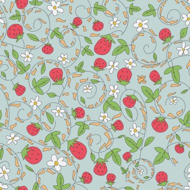 Seamless modeli ile çilek, dut