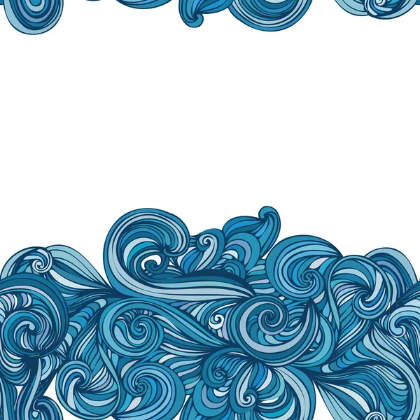 Abstraktes Wellenmuster von Hand gezeichnet — Stockvektor