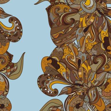 çiçek seamless modeli çizilmiş