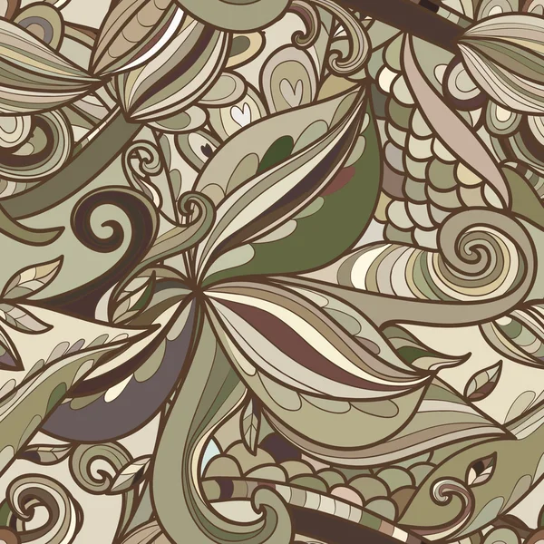 Цветочный бесшовный узор ручной работы — стоковый вектор