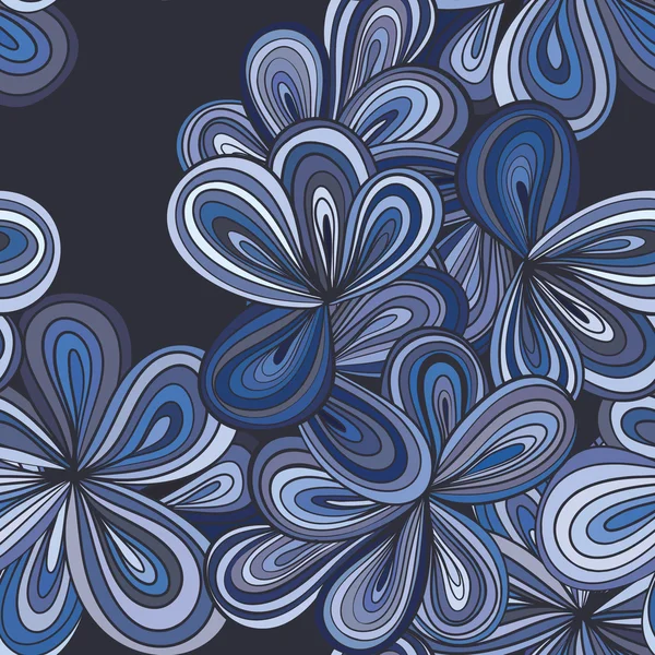 Modèle floral sans couture dessiné à la main — Image vectorielle