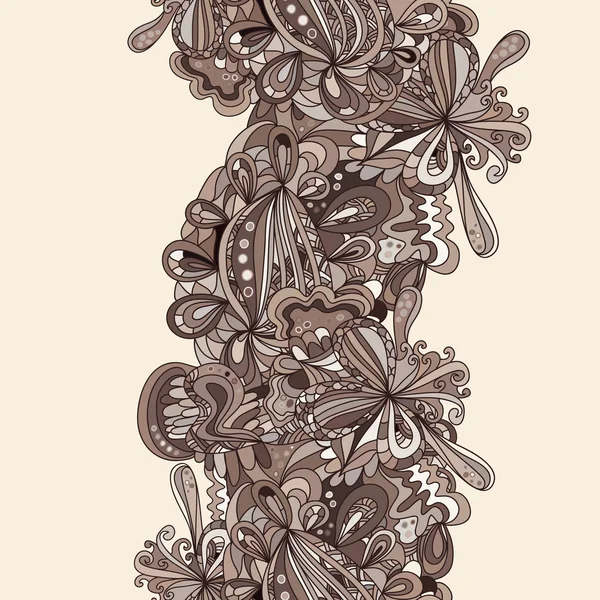 Modèle floral sans couture dessiné à la main — Image vectorielle