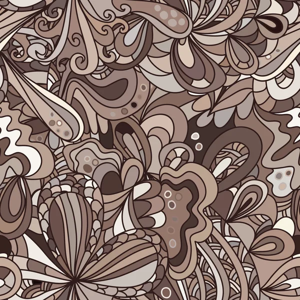手描きの花シームレスなパターン — ストックベクタ
