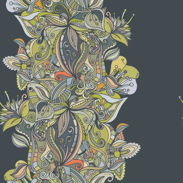 Мальований вручну квітковий безшовний візерунок — стоковий вектор